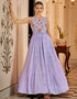 Traditional Function Wear Gown Collection Lavender Georgette Gown Front View